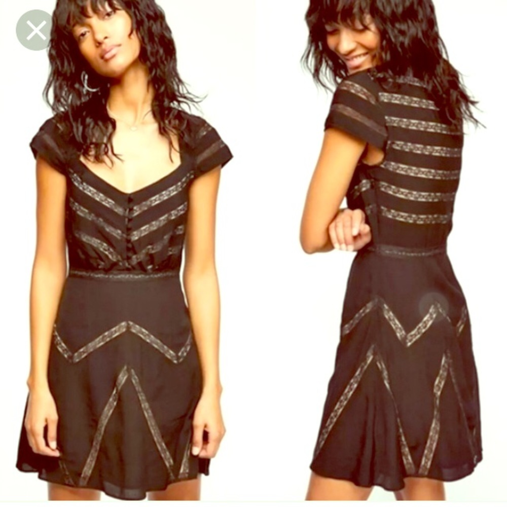 Free people “Elle” dress in black